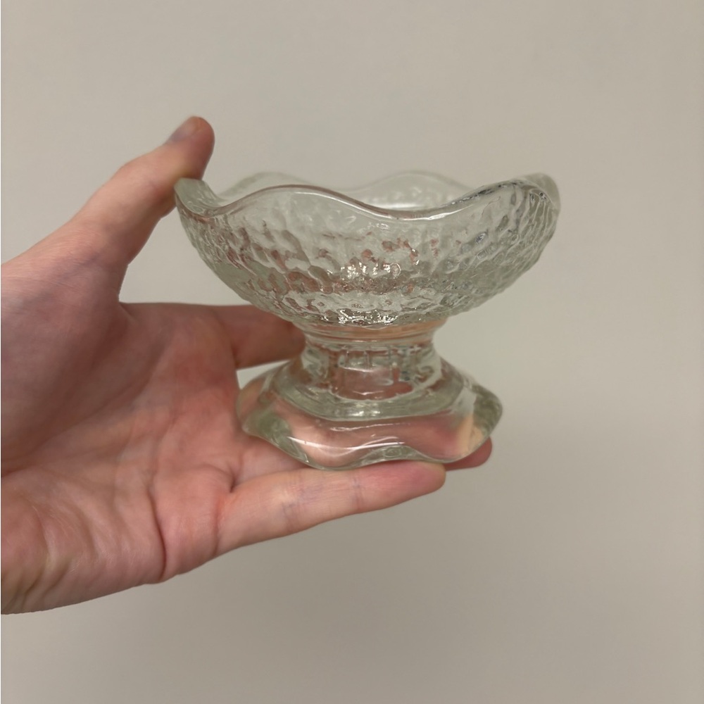 Vintage Anchor Hocking Reversible Candle Holder MCM